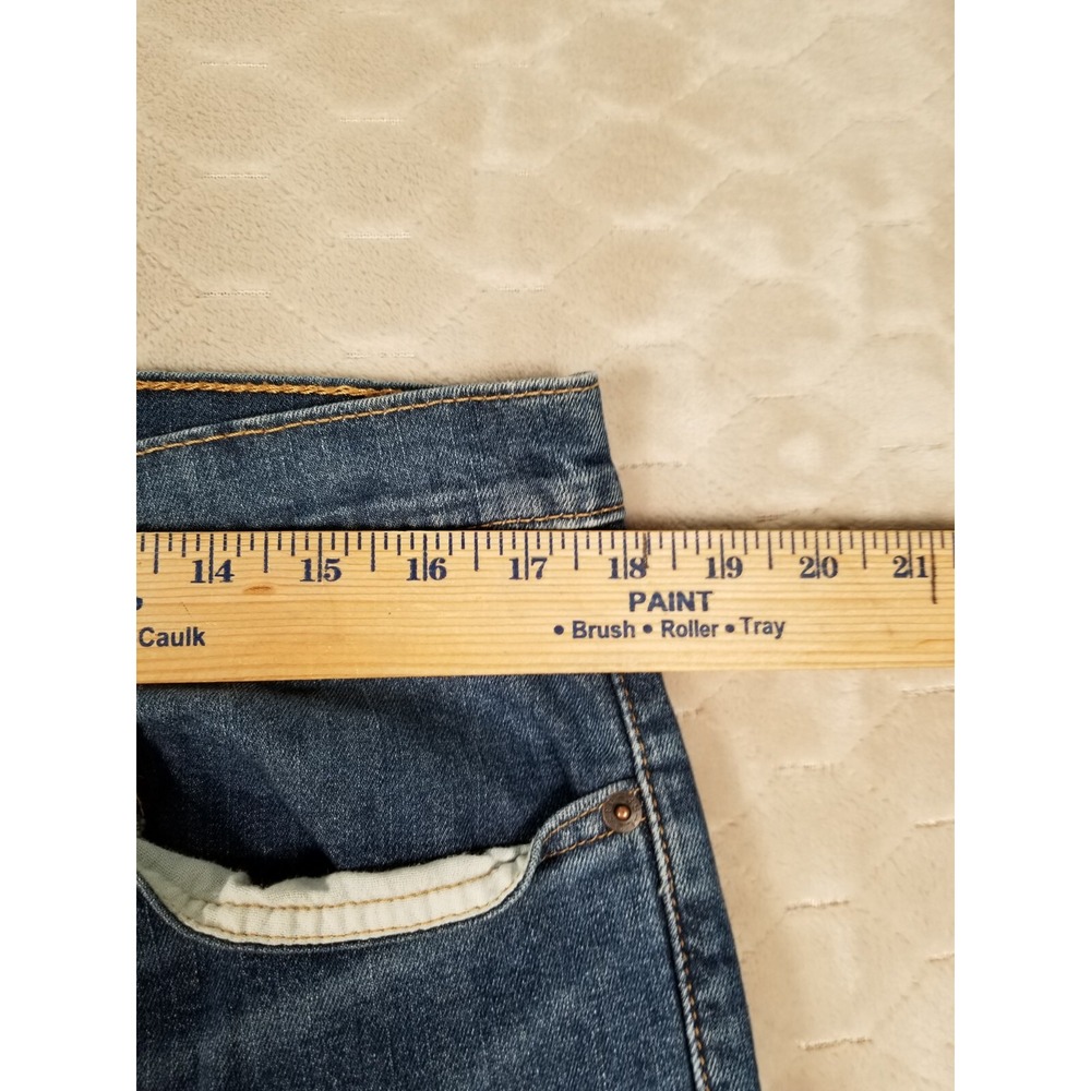 Levis 505 Straight Leg Medium Wash Jeans Fades Tag 36x32 Fits 36x31 See Pics - Picture 8 of 16